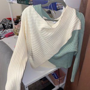 Multi Color Wrap Sweater